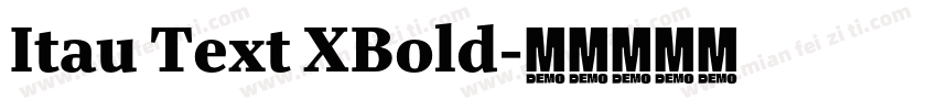 Itau Text XBold字体转换